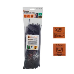 Abraçadeira de Nylon 2M com 200MM com100 Unidades TRY 7005