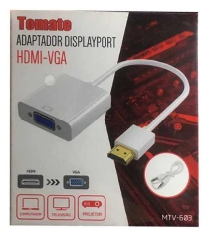 Adaptador Displayport HDMI para VGA Tomate MTV-603