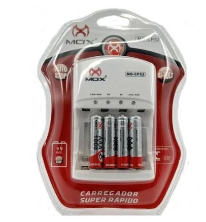Carregador com pilha Recarregável Mox MO-CP52