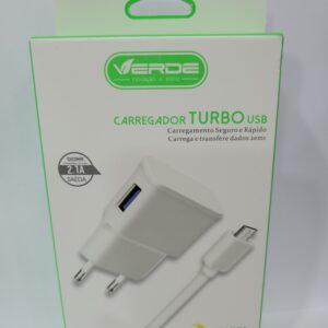 Carregador Turbo USB Micro USB CDC-008-V8 Verde