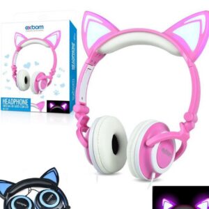 Fone Headphone Gatinho com Led HF-C22