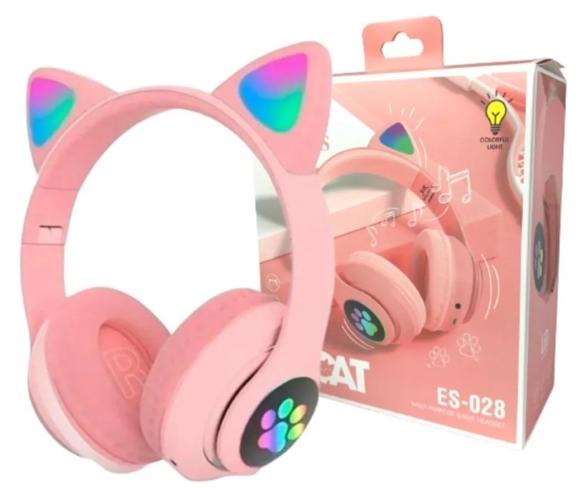 Fone de Ouvido Wireless Headset Led Relogs ES-028