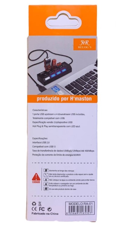 Hub USB 2.0 4 multi portas Relog's RA-01 - Imagem 2