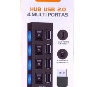 Hub USB 2.0 4 multi portas Relog's RA-01