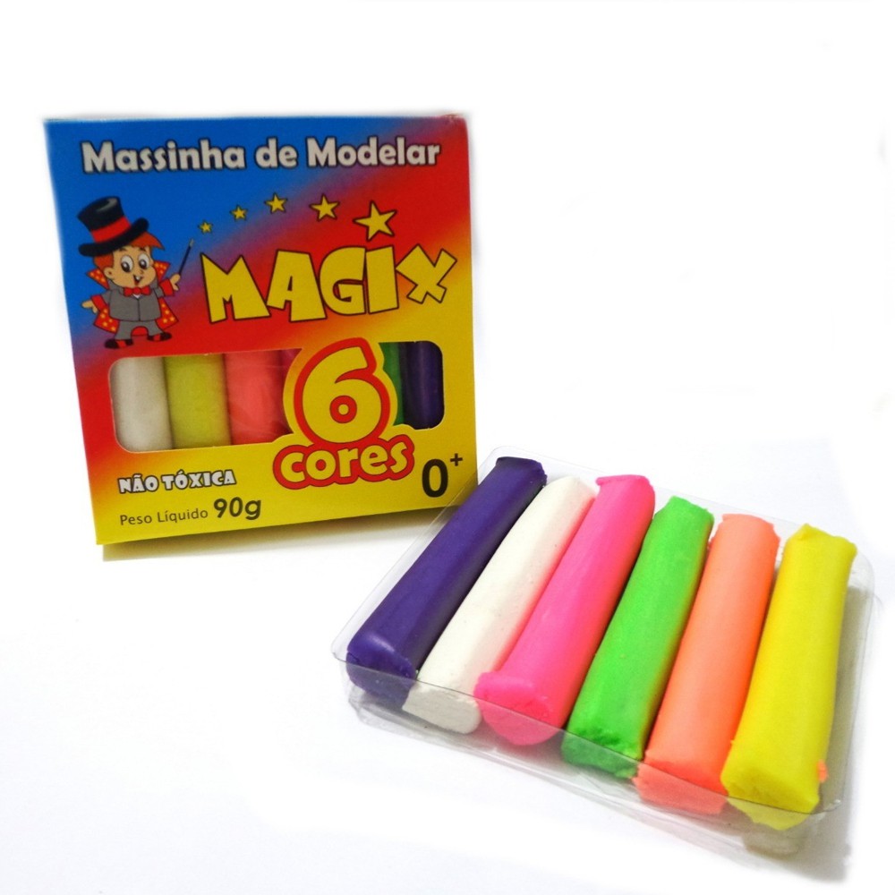 Massinha de Modelar Magix 6 Cores 3+