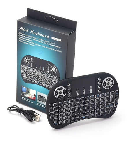 Mini teclado wireless Backlit para tv box, tv em geral - Imagem 2