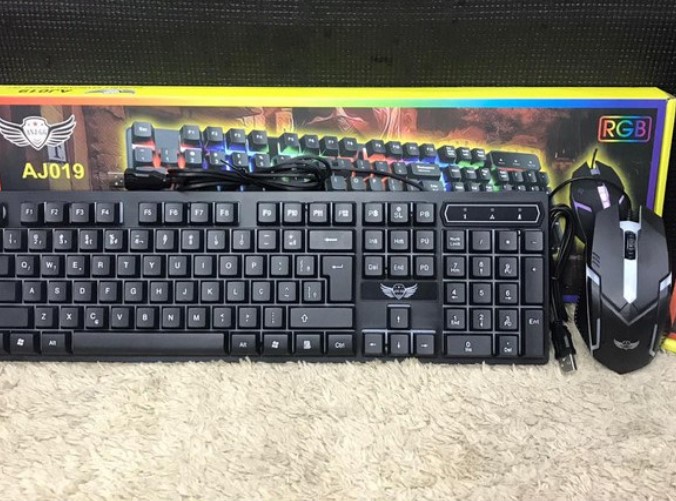 Teclado e Mouse Gamer AJ019 RGB - Imagem 2