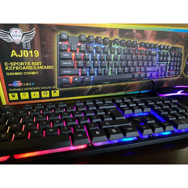 Teclado e Mouse Gamer AJ019 RGB